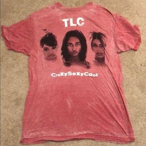 TLC red faded shirt